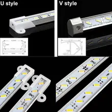 50 см с фабрики высокий яркий 50 см DC 12 В 36 SMD 7020 светодиодный жёсткая планка бар свет+ светоотражающий V U алюминий