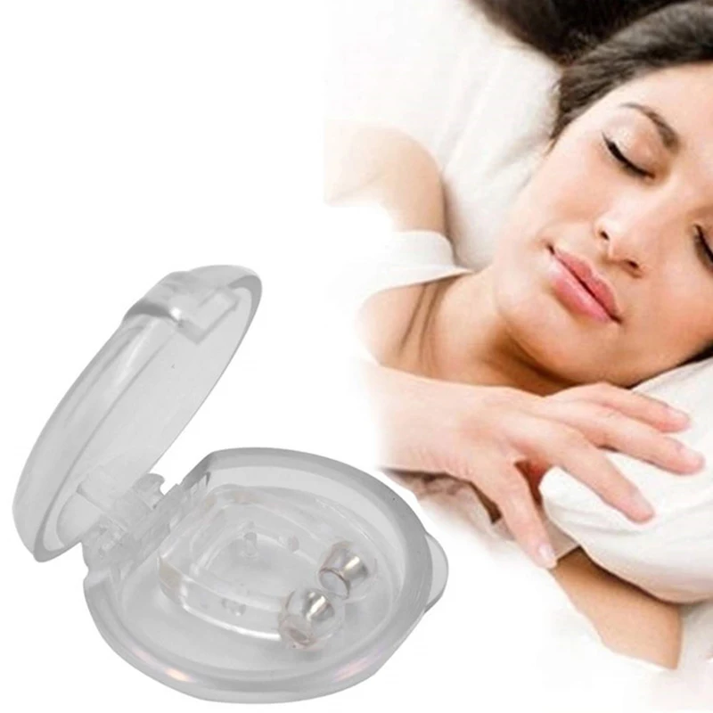 

Anti Snoring Transparent Silicone Magnetic Nose Clip Portable Mini Snore Stopper Oral Appliance HIVOX Antrum Punch Quick Acting
