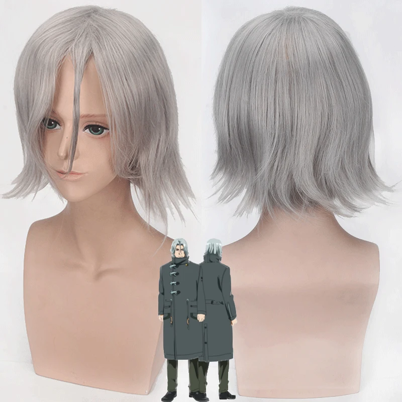 Anime Tokyo Ghoul Re Renji Yomo Cosplay Wig Raven Short Sliver Images, Photos, Reviews