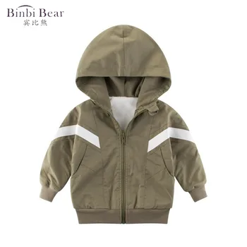 

Binbi Bear 2020 Children's Clothing Autumn and Winter New Children's Jacket Hoodie Plus Velvet Baby Clothes Boy Clothing