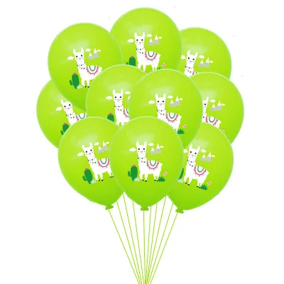 12-дюймовый цвет Альпака латекс набор воздушных шаров трава китайский мем "Mud Horse" воздушные шарики в виде животных Детская День рождения декоративные шары - Цвет: green