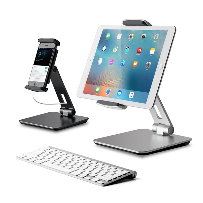 

Adjustable Tablet Holder Aluminum Alloy Phone Bracket Foldable 360 Swivel for iPhone iPad JLRJ88