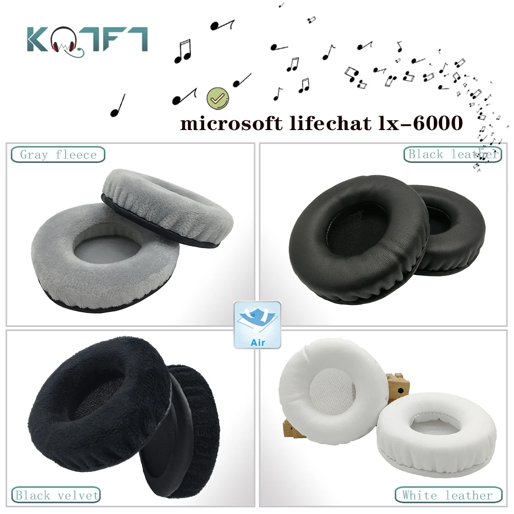 

KQTFT flannel 1 Pair of Replacement Ear Pads for microsoft lifechat lx-6000 Headset EarPads Earmuff Cover Cushion Cups