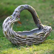 Открытый сад полый цветок в форме сердца украшения для корзины Улитка петух цветочный горшок, скульптура Фея Ландшафтный для внутреннего двора домашний декор