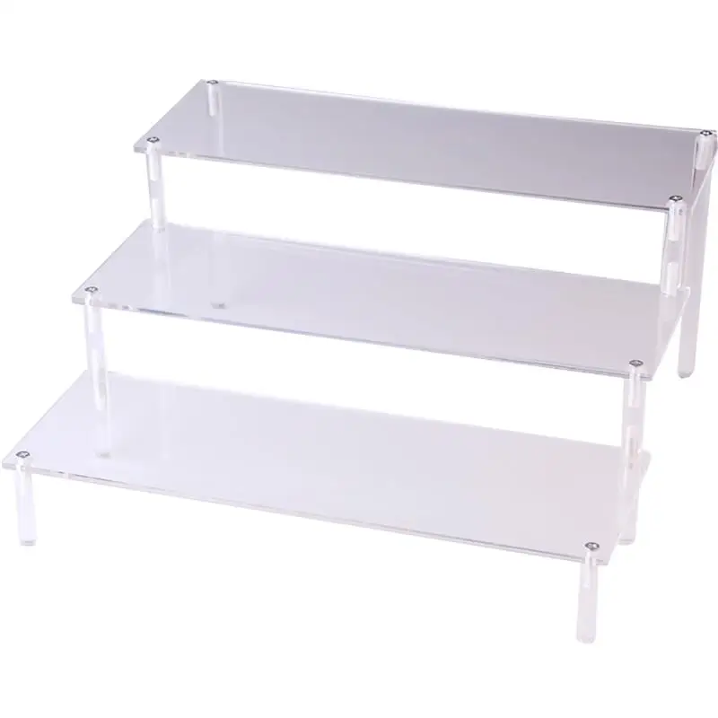 Three-Tier Acrylic Detachable Ladder Frame Perfume Jewelry Display Rack Transparent Shelf Store Tools | Украшения и аксессуары