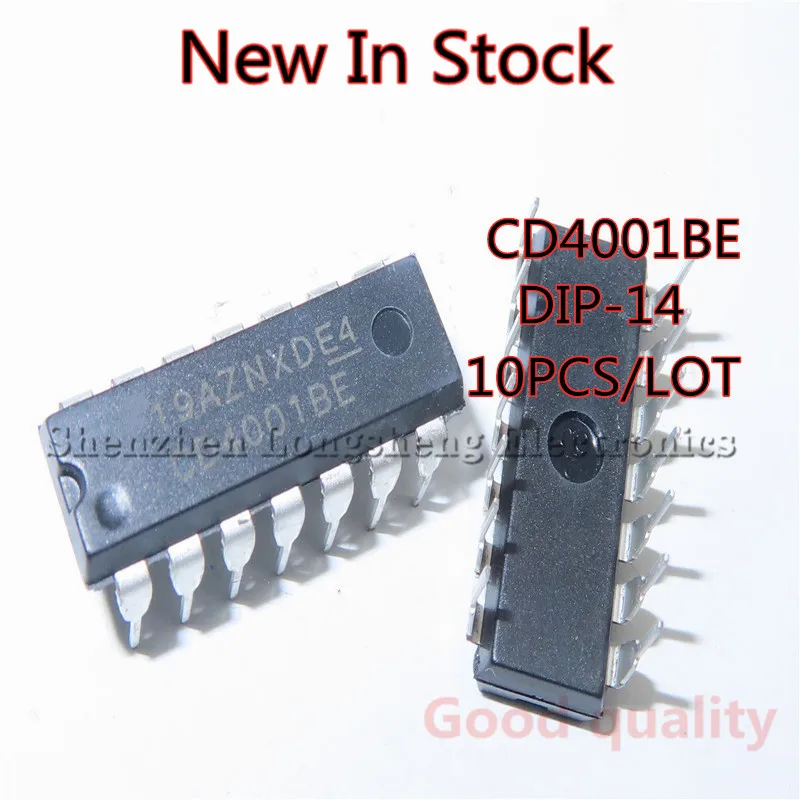 10 шт./лот Новый CD4001BE CD4001 DIP-14 четыре 2-входные или коридорные строки | Электронные