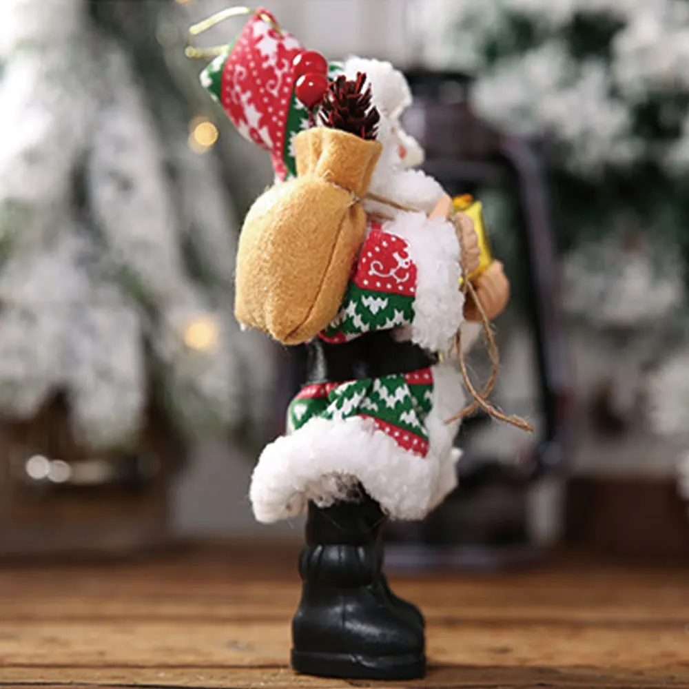20 см рождественские украшения из смолы узоры с Санта-Клаусом стоячие маленькие кукольные украшения кулон Рождественский подарок украшения 4