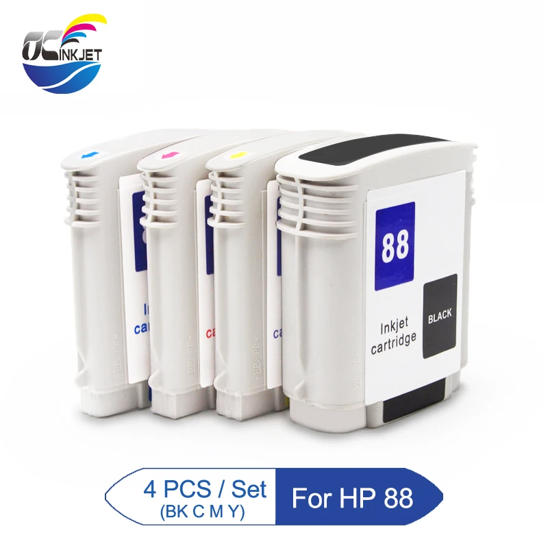 OCINKJET 4 шт. картриджи для принтера HP 88 совместимые с K550 K550dtn k550dtwn k8600 k8600dn L7480 L7590 |