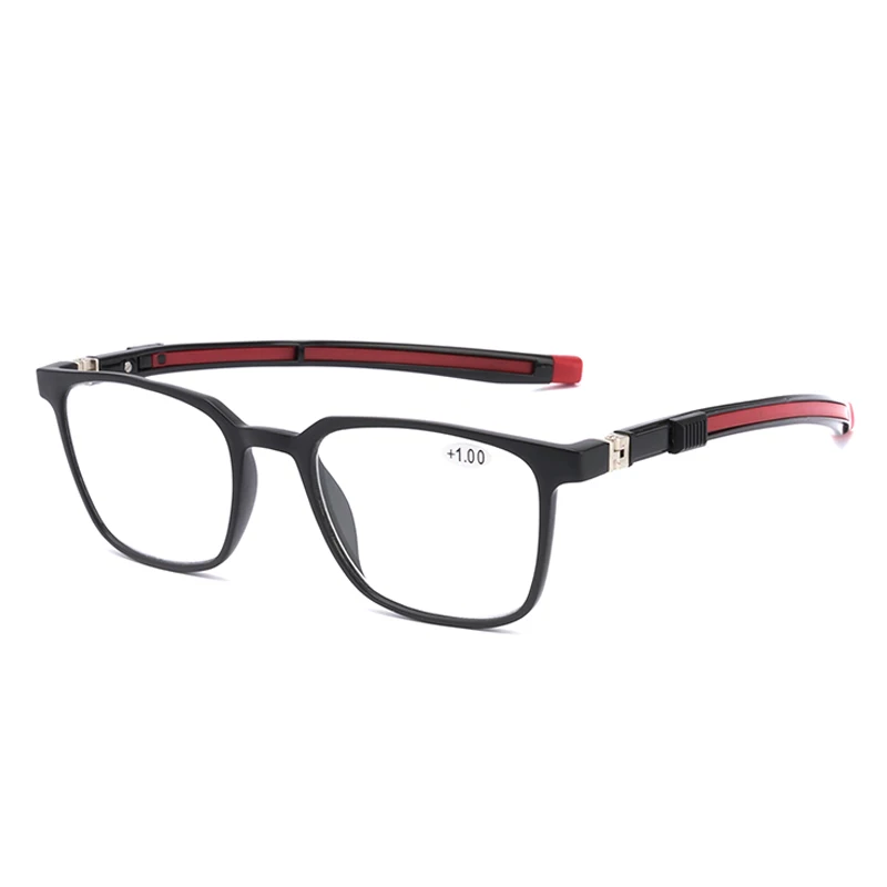 Новинка, унисекс, регулируемые Висячие очки для шеи, Складные Магнитные очки для переднего чтения, женские и мужские Компьютерные очки для дальнозоркости, KR1516 - Цвет оправы: black