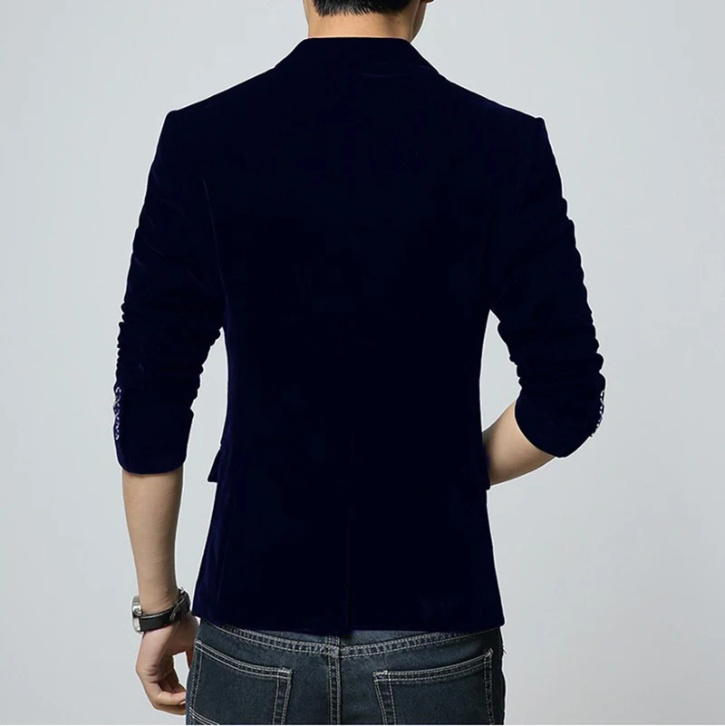 Blazers Men's Suit Autumn Jacket Masculino Men's Coats Velvet Hombre Solid Slim Fit Groom's Clothes Smart Casual Clothes MOOWNUC Blazers Men's Suit Autumn Jacket Masculino Men's Coats Velvet Hombre Solid Slim Fit Groom's Clothes Smart Casual Clothes MOOWNUC