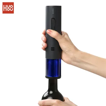 

Huohou Automatic Red Wine Bottle Opener Electric Corkscrew Foil Cutter Cork Out Tool Jar Opener Kitchen Accessories Gadgets