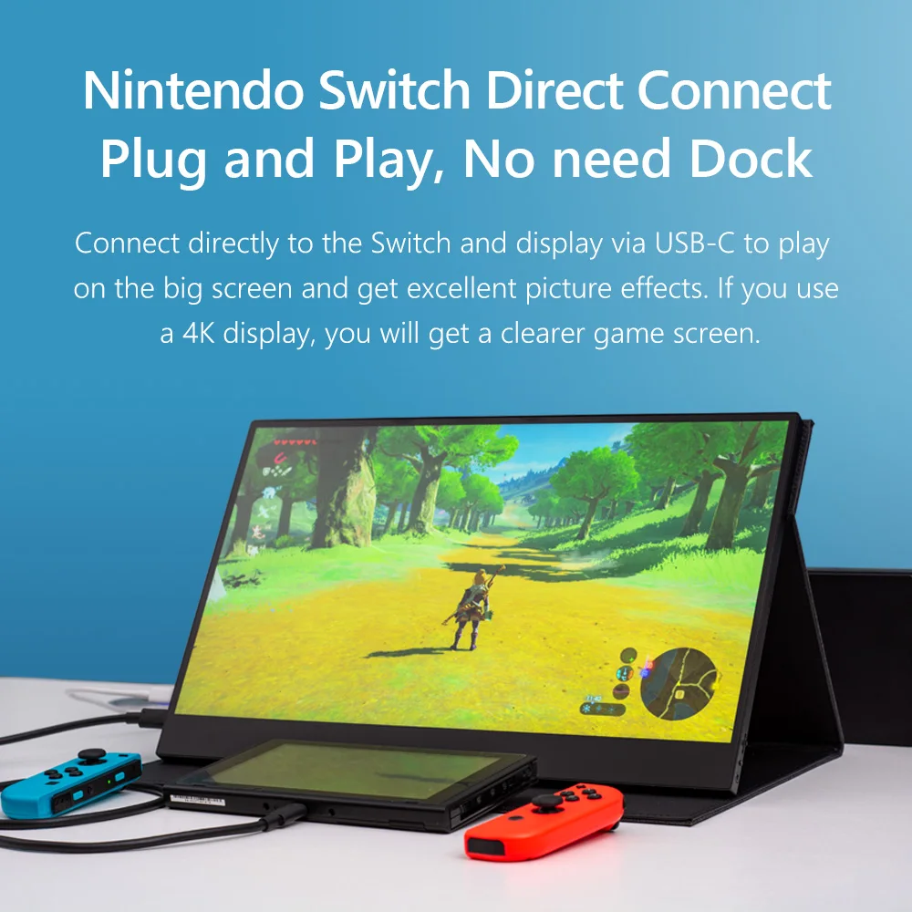 Портативный сенсорный монитор 13 3 дюйма 4K для смартфона PS4 XBOX ноутбука HDR10 HDMI USB Type C