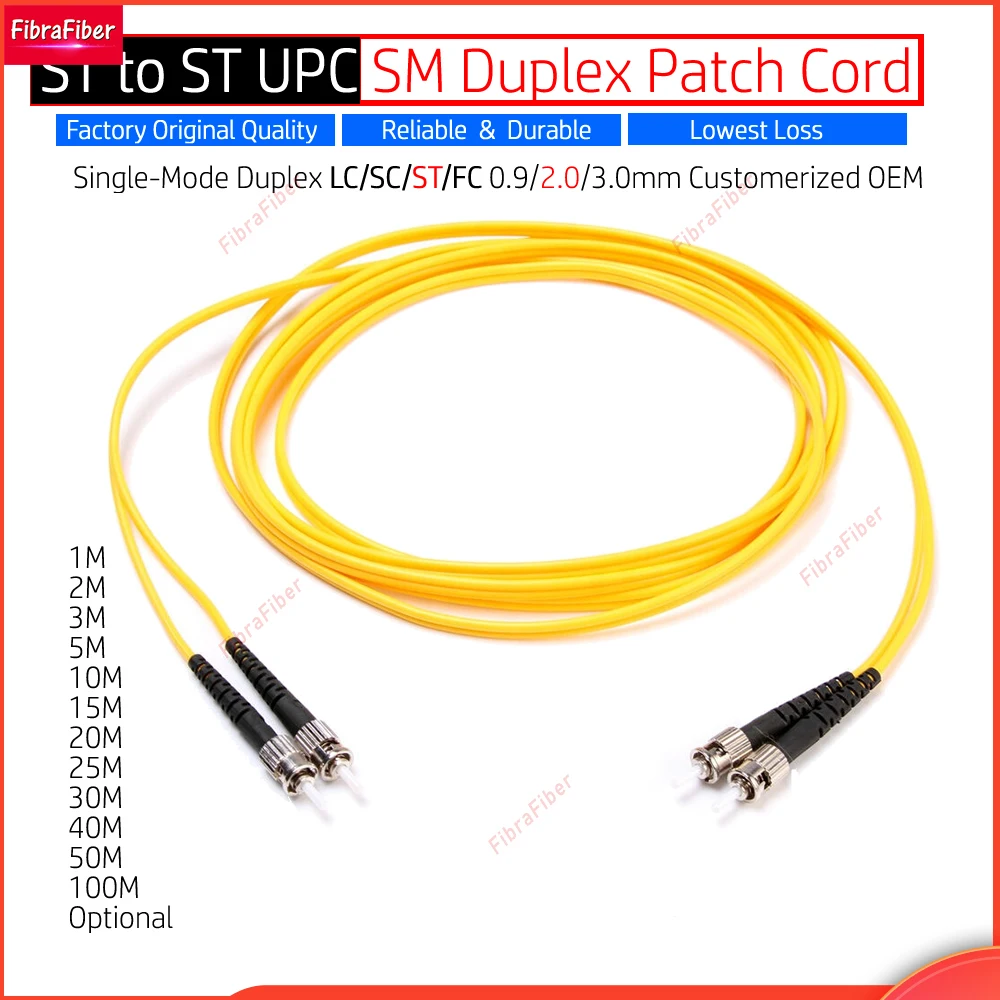 Лучшая цена 1 м ~ 50 ST UPC смешанный SM Дуплексный LC/SC/ST/FC Соединительный шнур Джампер