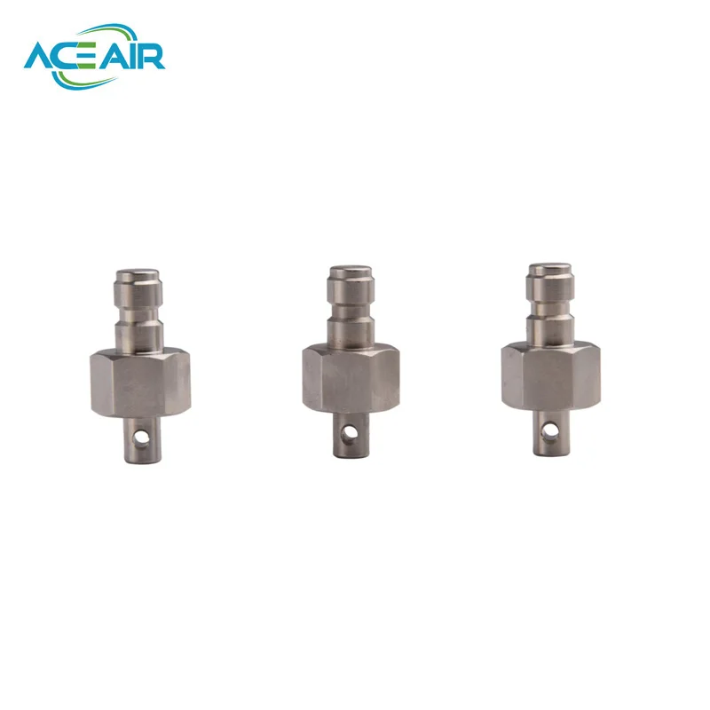 Stainless Steel Dustproof Paintball Quick Connect Plugs - Set of 2