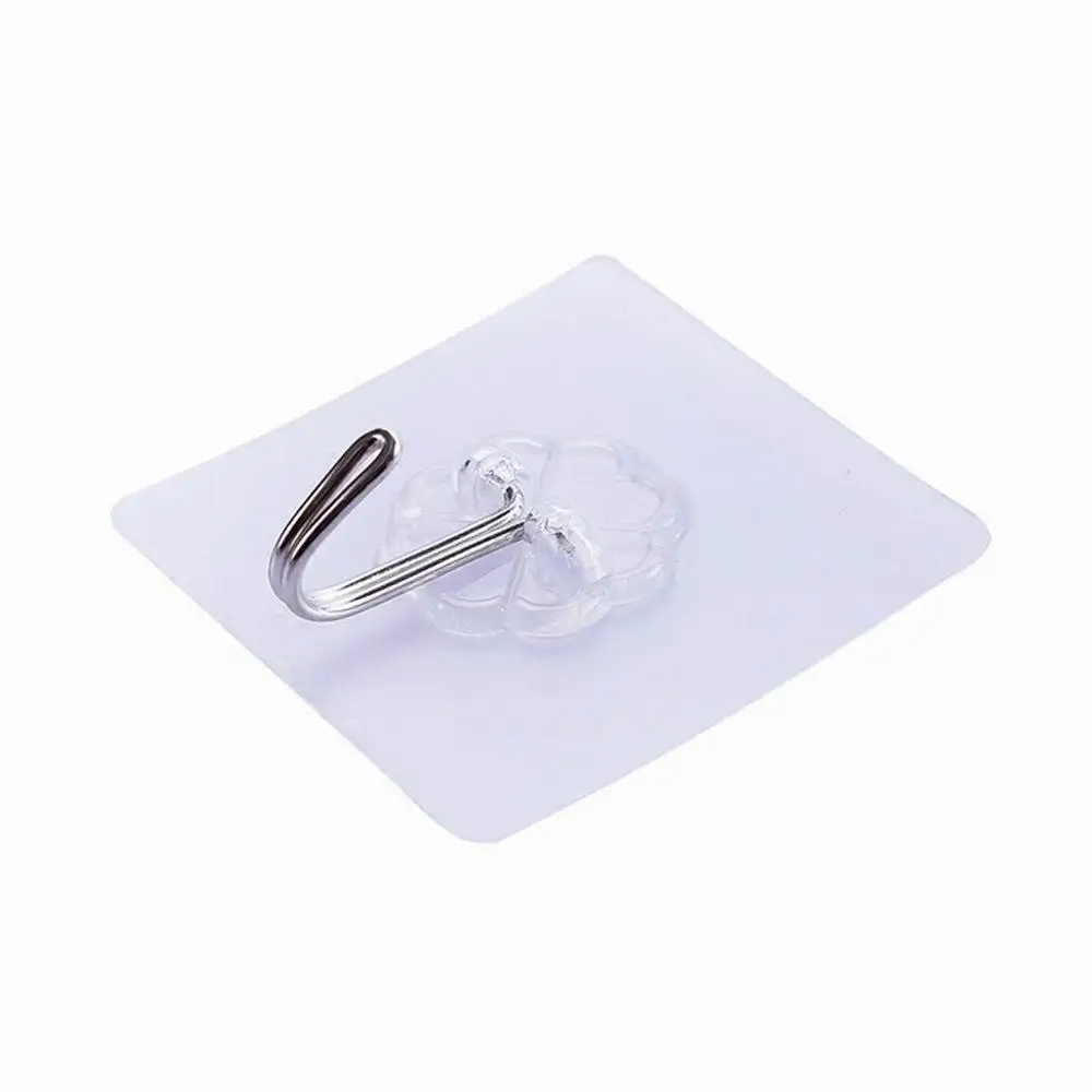 20PCS Hook Strong Transparent Suction Wall Sucker Hanger Waterproof Adhesive Heavy Load Rack Stainless Steel Hook cintre cabide