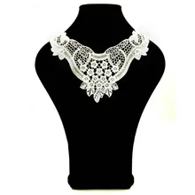 Водорастворимое кружево своими руками цветочный воротник полиэстер вышивка воротник Поддельный Воротник трехмерная полые вышивка воротник