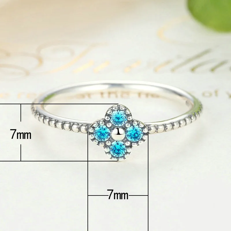 2 шт счастливый четырехлистный клевер дамское кольцо Мода Циркон посеребренный ювелирные изделия для женщин девочек подарок на день рождения