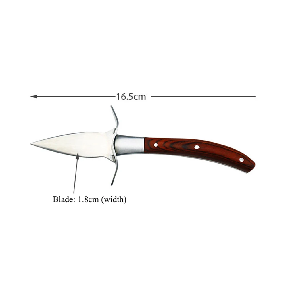 Oyster нож с деревянной ручкой из нержавеющей стали Scallop Shell Shucking резак инструмент