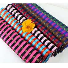 Полосатая сатиновая Мягкая атласная Тильда Корона Ремесло ткань шелковистая печать DIY швейная лента ткани