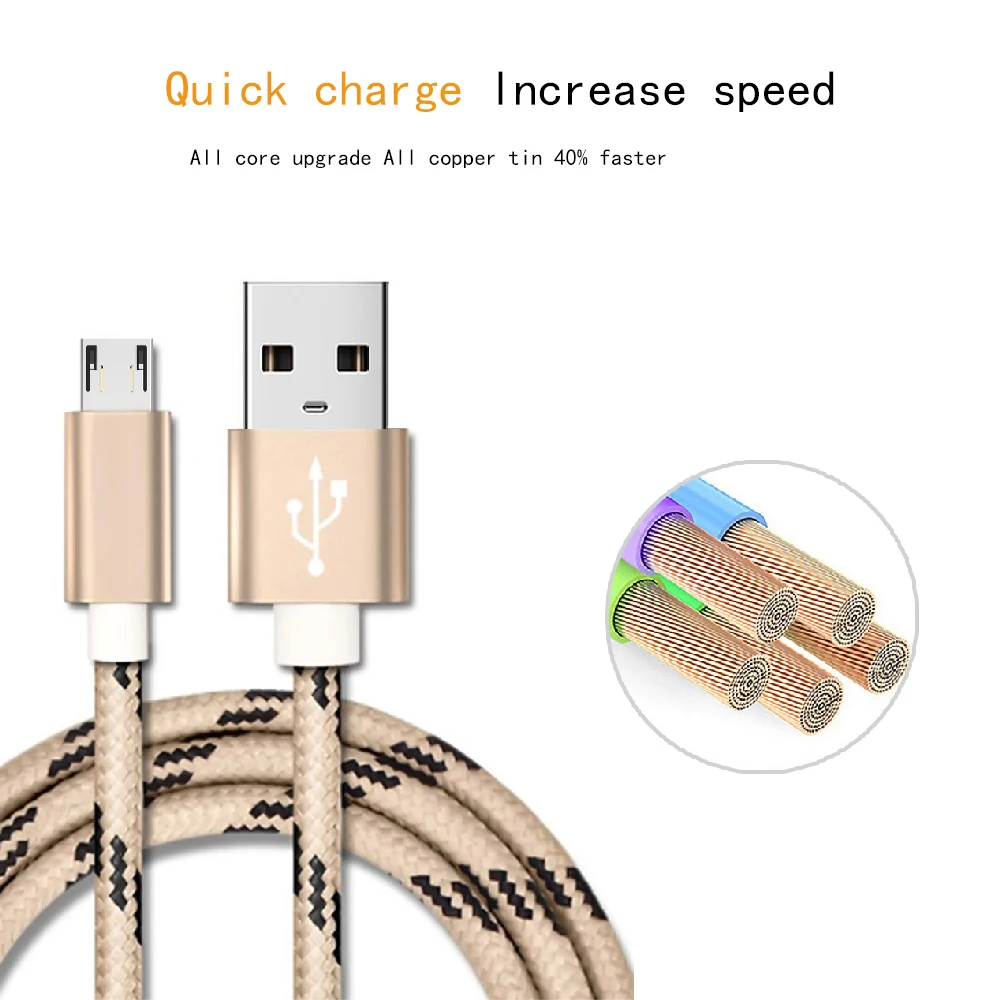 1M/2M микро кабель с разъемом типа C USB 3A быстрой зарядки зарядное устройство для