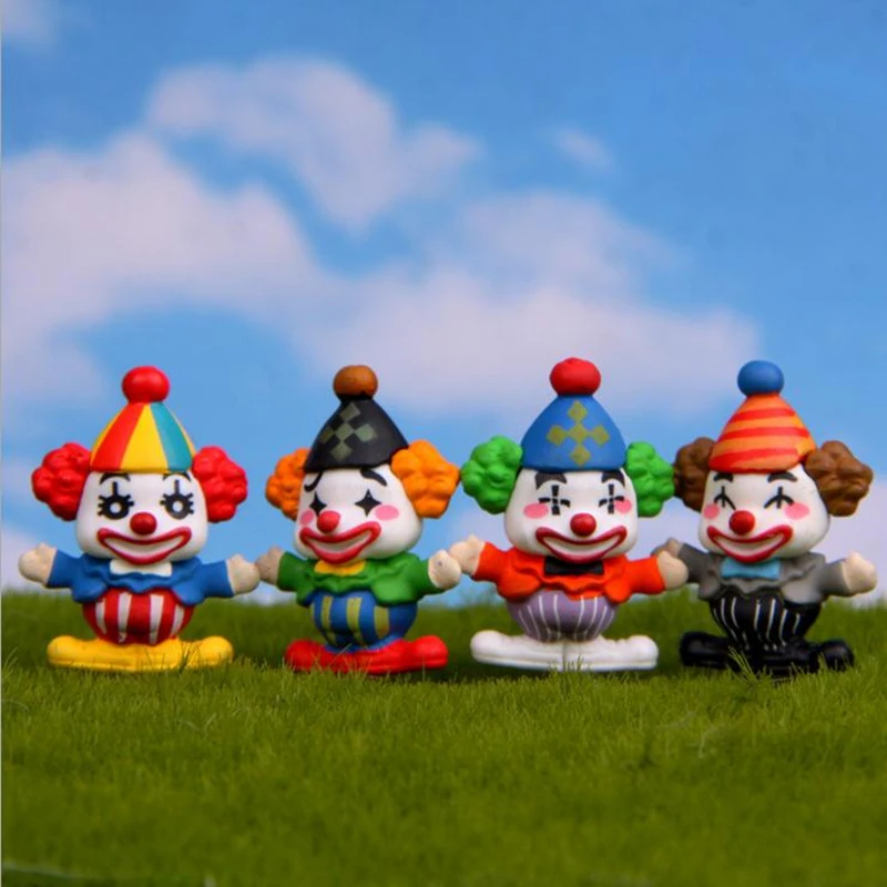 Lovely Clown Figure Dolls Collection Decor Expression Model 2.5*3.2cm Mini Kids Toy Birthday Gift