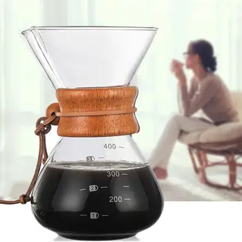 

400 ml High-borosilicate Glass Pour-over Coffee Manual Drip Coffee Maker High Temperature Resistant Glass Coffee Maker Coffee Ma