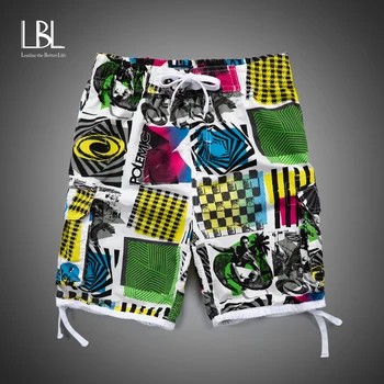 

2020 Summer Men Streetwear Shorts Fashion Beach Short Breathable Quick Dry Loose Casual Hawaii Printing Shorts Man Plus Size