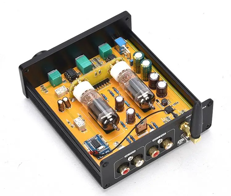 Новейший VOL-65 аудио HiFi Bluetooth Prelifieramp 6J5 ламповый предусилитель с регулировкой высоких и низких частот