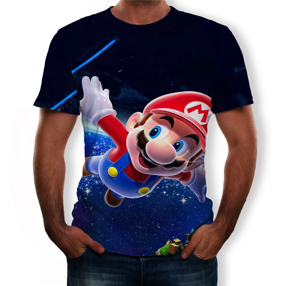 

2019 Summer New Harajuku Style Classic Game Super Mario T-shirt Mario Bros. 3D Print Brand Casual T-Shirt Hip-Hop T-Shirt