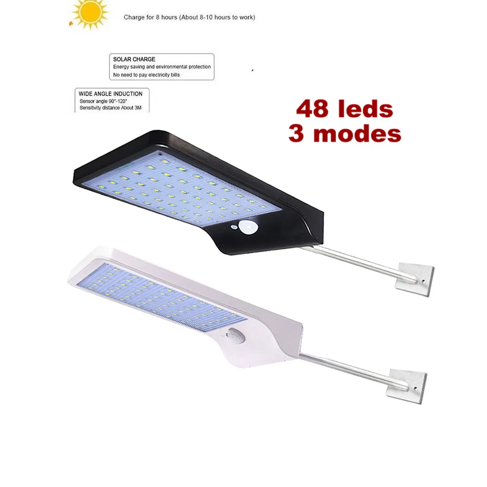 

48 LED Wireless Solar Light Outdoor Decor Waterproof PIR Motion Sensor LED Solar Wall Lamp For Outdoor Yard Garden Lamps