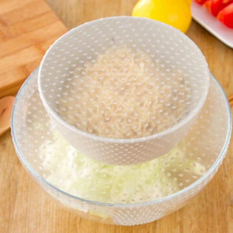 

100 Silicone Food Packaging Sealing Cover Multi-Function Elastic Food Preservation Kitchen Tools