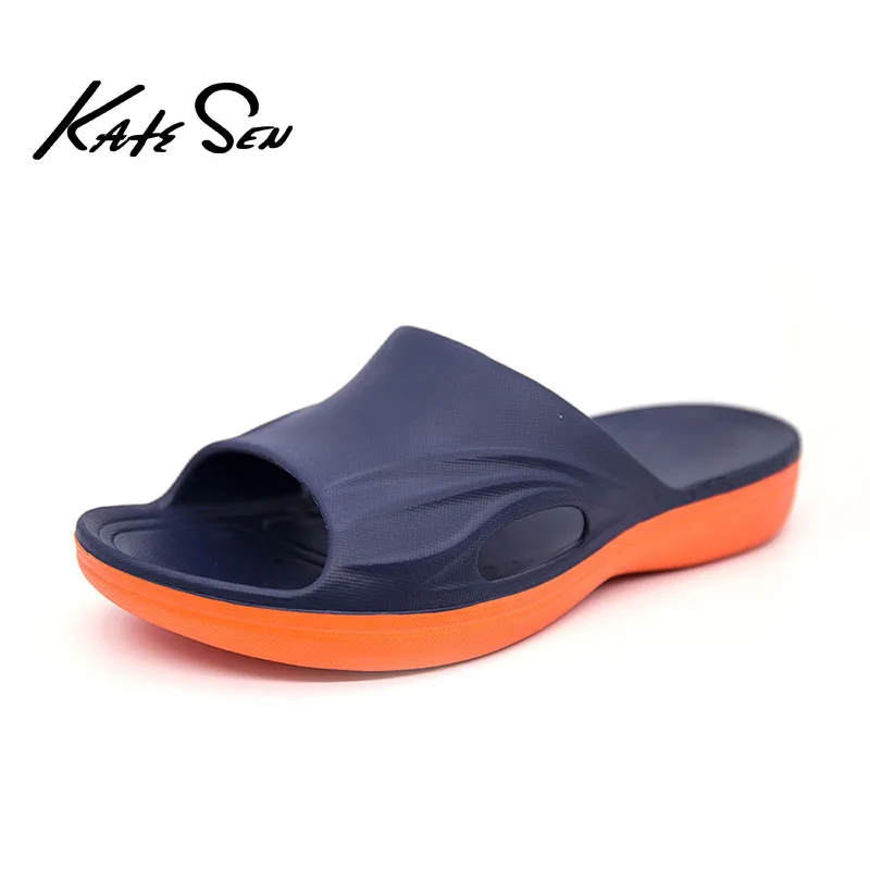 

KATESEN Summer Clearance Men slippers Quality Soft Comfort Slippers Outside Non-slip Rubber Beach Shoes Fashion Male Flats