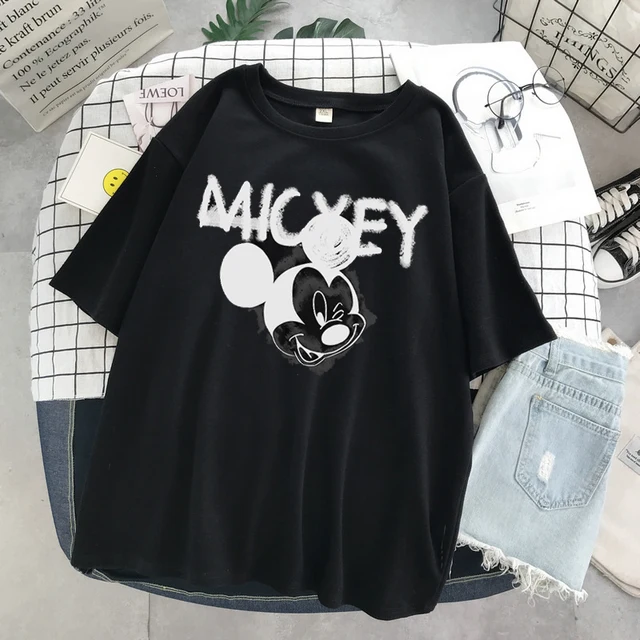 ディズニーかわいいミッキーマウスtシャツ女性トップス女性カジュアルoネック女性韓国スタイル原宿服 Aliexpress レディース衣服 ディズニーかわいいミッキーマウスtシャツ女性トップス女性カジュアルoネック女性韓国スタイル原宿服 Aliexpress レディース衣服