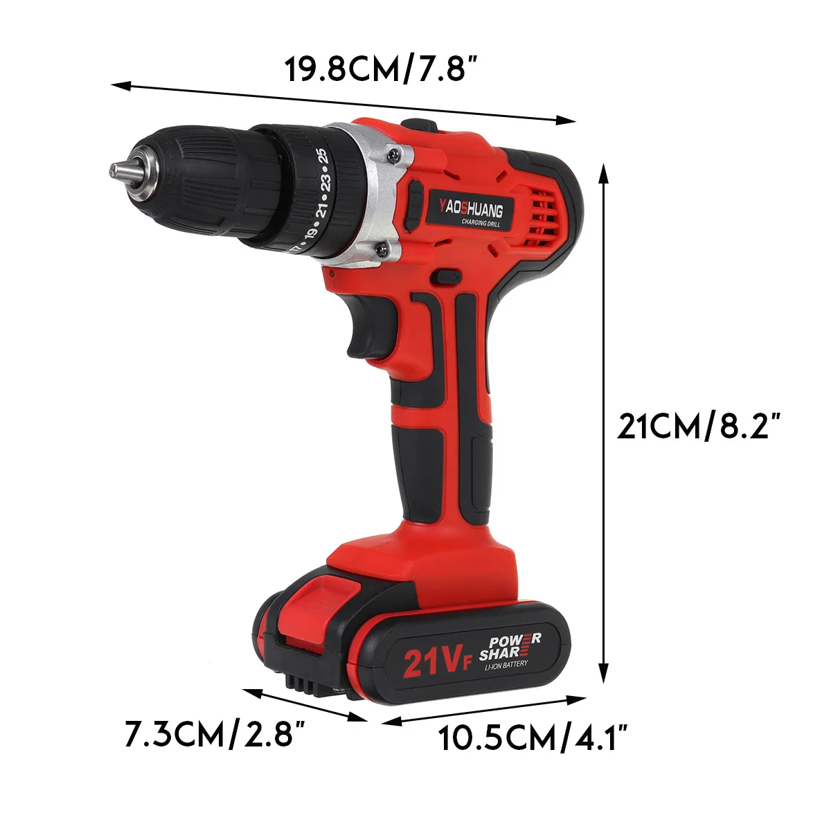 21V Cordless Drill Impact Electrical Screwdriver