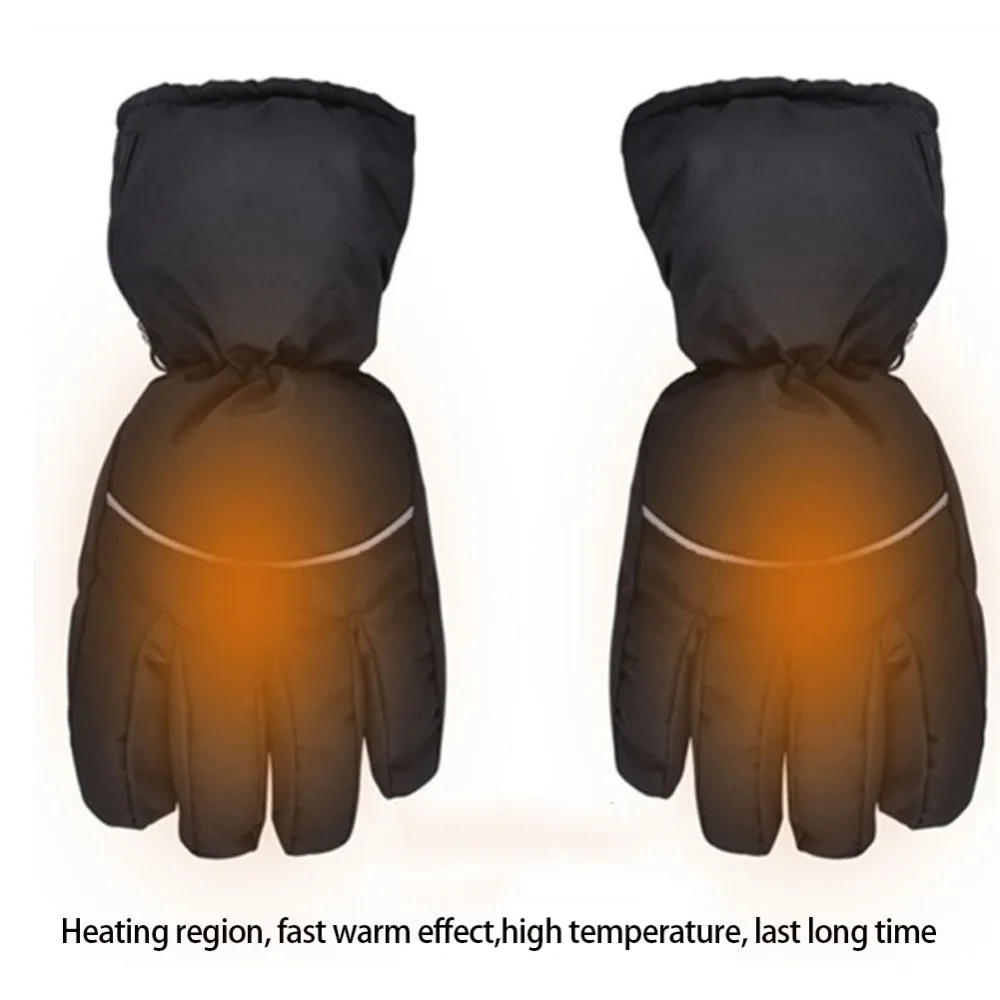 1 пара электрических нагревательных перчаток с батареями, тепловые перчатки с подогревом для мужчин и женщин, полный палец, зимний ручной лыжный с подогревом, перчатки
