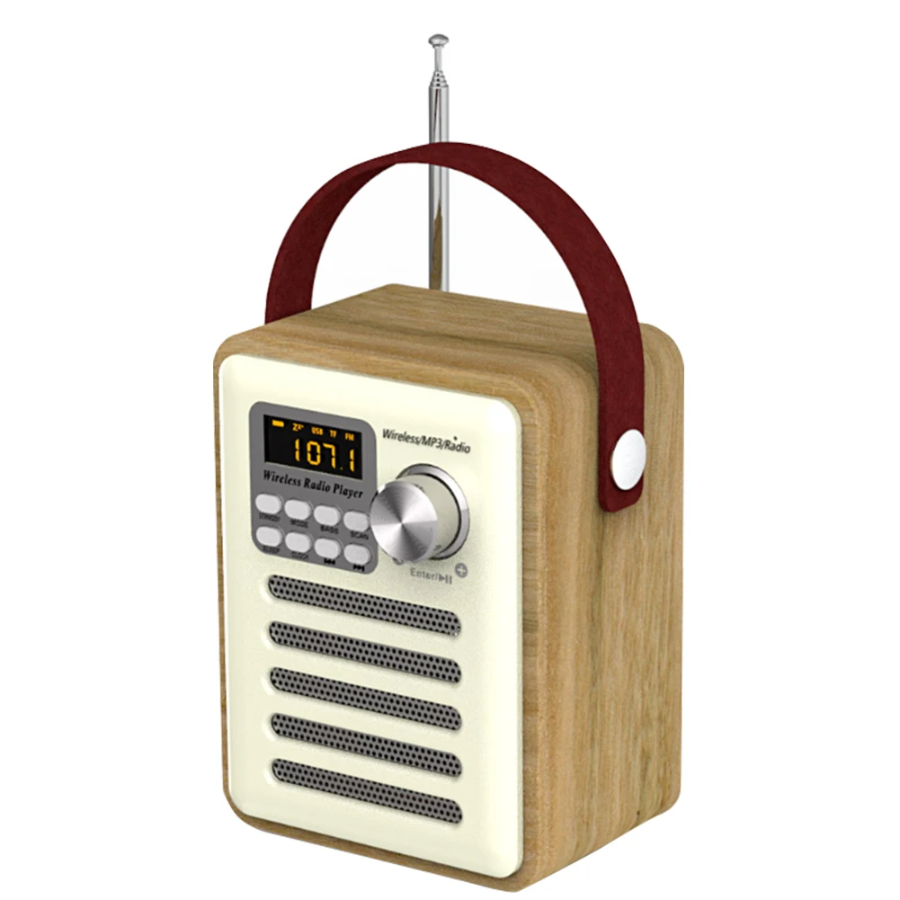 Aux Многофункциональный FM TF слот для карты деревянные часы DAB MP3 плеер динамик