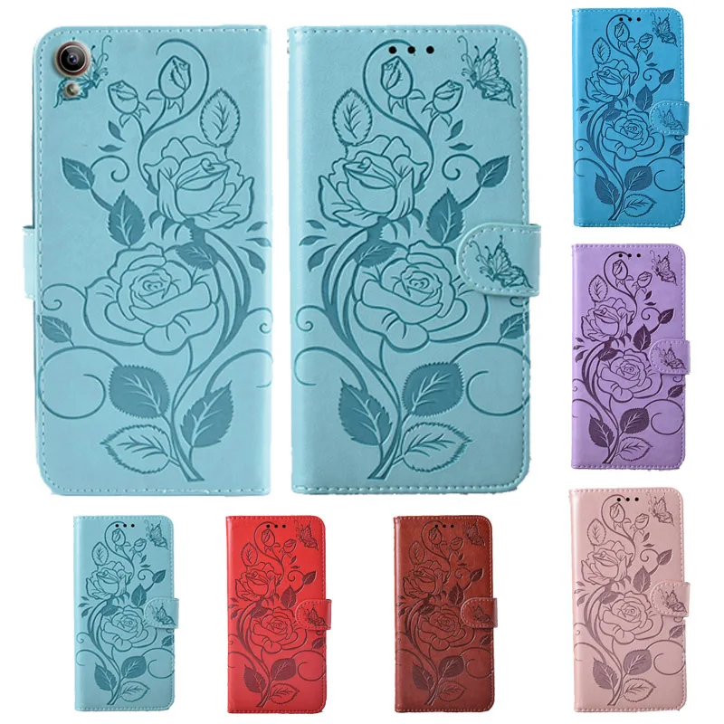 Модный кожаный чехол-книжка с 3D цветами для телефона Vivo Y1s Y90 Y91c Y91D чехол функцией
