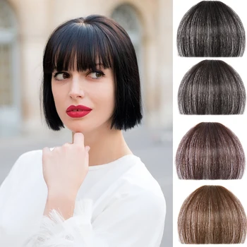 

DIANQI synthetic hair air blunt bangs clip in women hair invisible bangs pieces extend for female wigs bangs