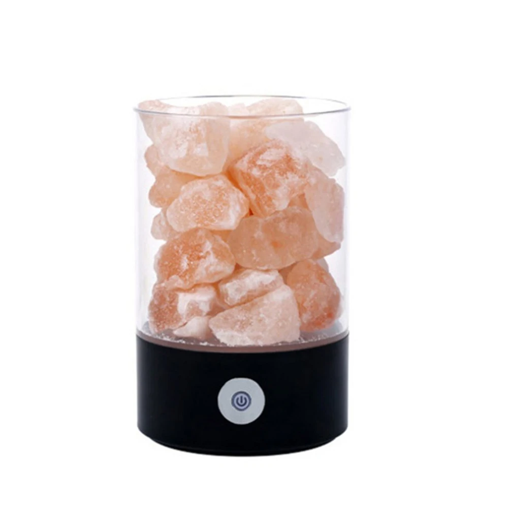 USB Himalayas Salt Crystal Rock Lamp Good For Health Small Mineral Negative Ionic Stone Lava Salt Night Light For Bedroom Light 3