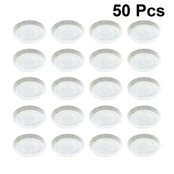 

50pcs Plant Pot Tray Durable Portable Resin Flowerpot Plate for Garden Home