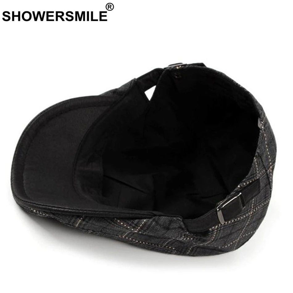 Shower Smile классические береты для мужчин клетчатая хлопковая Регулируемая плоская