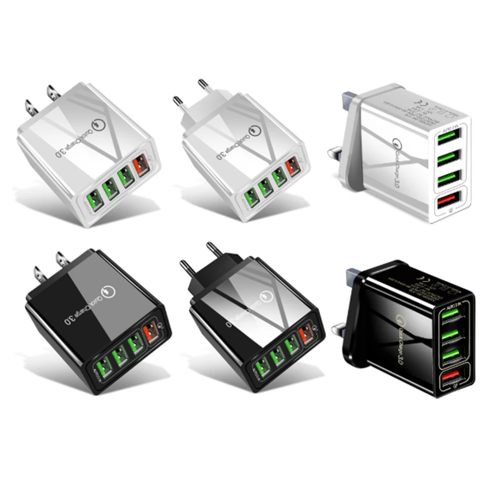 QC3.0 4USB мульти порта быстрая зарядка 5 В/9 В/12 В новый мобильный телефон зарядное