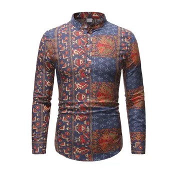 

plus size Men Shirt Long Sleeve Top 2020 Male Blouse Casual Shirts Summer Autumn Shirts hawaiian Men Clothes camisa masculina