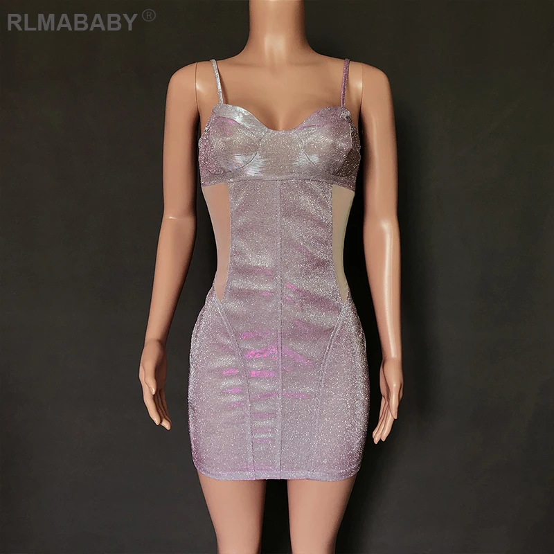 Rlmaaby блестящее сексуальное платье для ночного клуба, женское Новое тонкое бюстье с ремешками, Сетчатое облегающее мини-платье, элегантные вечерние короткие женские платья
