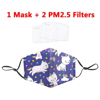 

Cartoon Printing Masks anti dust Face mask bacteria proof Flu Mask Adult Washable Reusable Protective PM2.5 Filter Mouth-Muffle