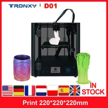 Tronxy Industrielle D01 3D Drucker Stille Mainboard Linearführungsschiene Core XY Struktur mit Acryl Maske 3,5 in Farbe TouchScreen