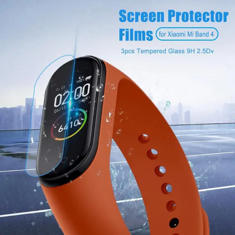 

3pcs Anti-shatter Screen Protector Film Case High Impact Resistance Scratch Resistance for Xiaomi Mi Band 4