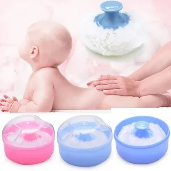 

HOT 1PCS Portable Popular Cosmetic Tool Powder Puff Box Body Baby Face Talcum Powder Puff Sponge Infant Puff Box Container Case