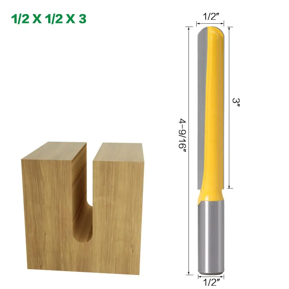 1 шт. 12,7 мм 1/" хвостовик шариковый нос ядро коробка древесины фрезы Карбид длинное лезвие для обработки древесины фрезы Фрезы - Длина режущей кромки: NO 3