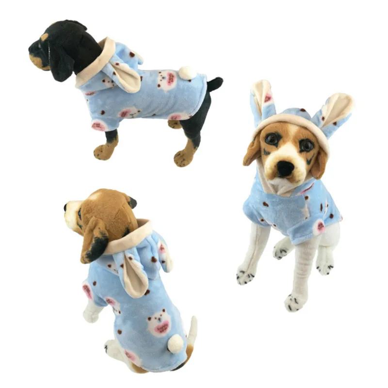 

Winter Dog Clothes Cute Cartoon Warm Pet Outfit Flannel Dog Pajamas Hoodie Poodle Bichon Corgi Pet Clothing Dropship Dog Costume